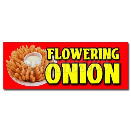 Signmission FLOWERING ONION DECAL sticker deep fried batter sauce flower rings, D-12 Flowering Onion D-12 Flowering Onion
